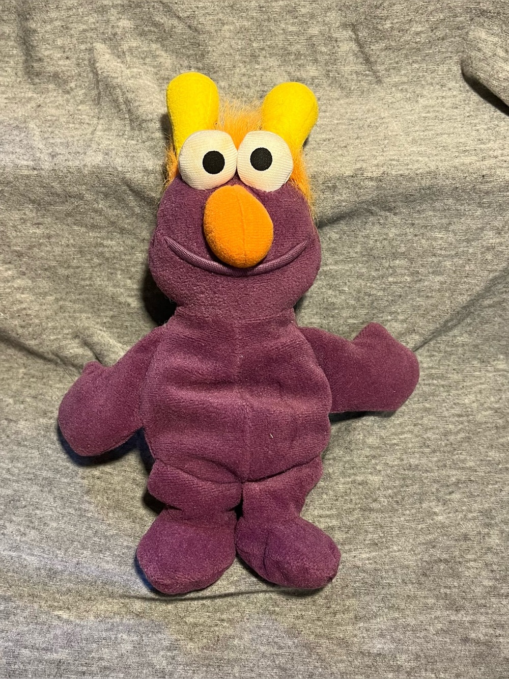 Sesame Street Beans Purple Honker Bean Bag Plush 1997 Vintage 9”
